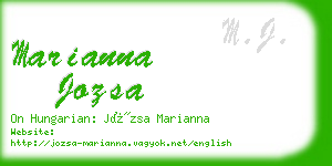 marianna jozsa business card